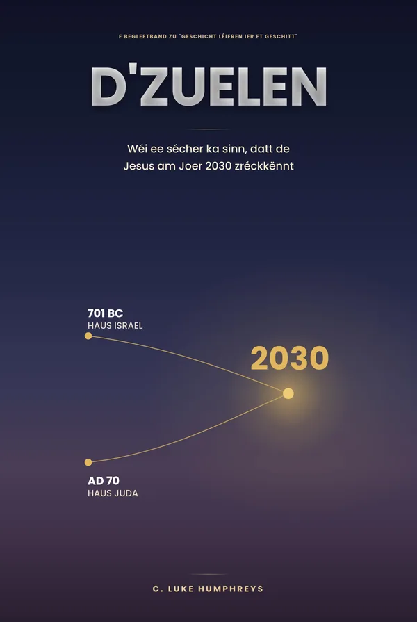D'Zuelen — Wéi een SÉCHER ass datt de Jesus 2030 zréckkënnt, vum C. Luke Humphreys